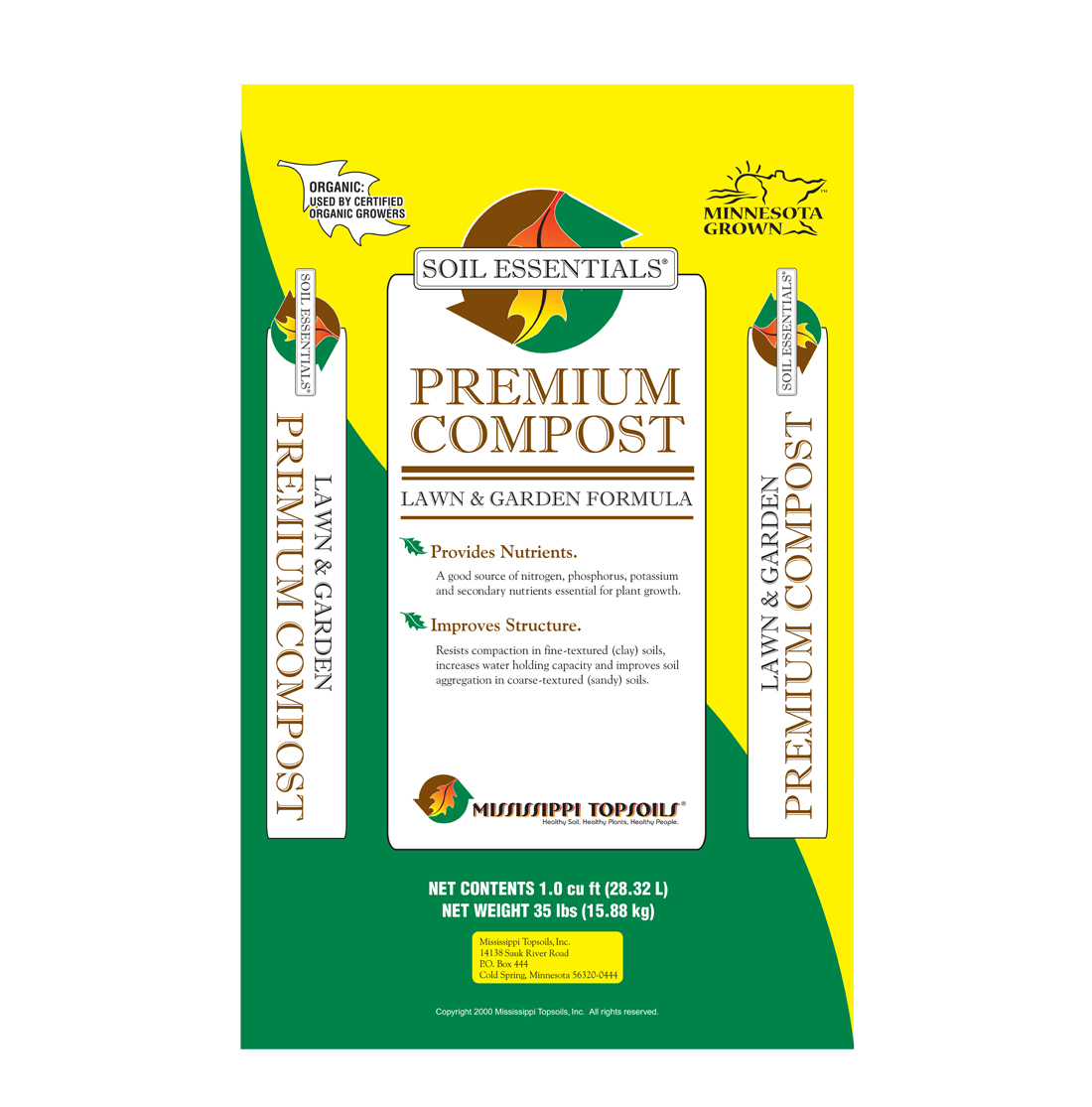 Soil Essentials Compost 1 cu. ft. Bag - 60 per pallet - Peat Moss / Compost